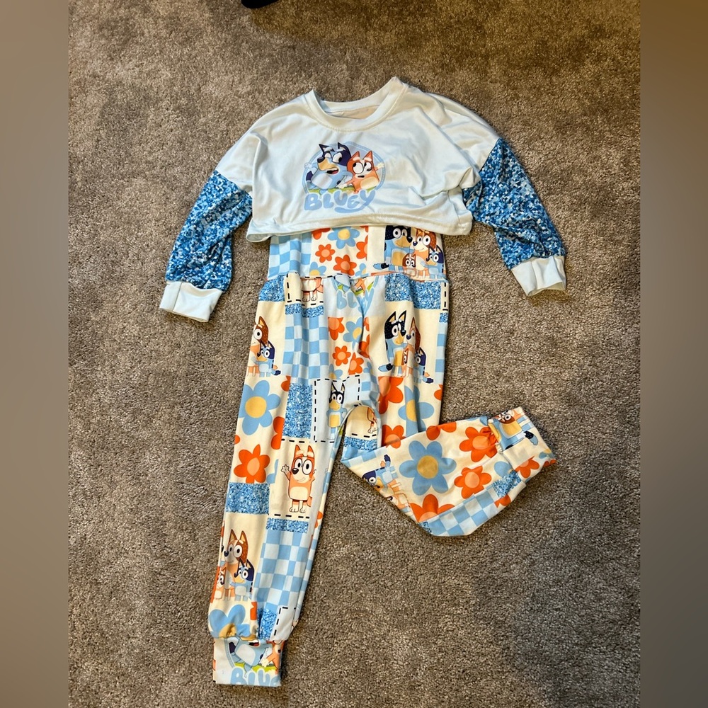 Bluey Character jumper with Optional Crop Top size 4T